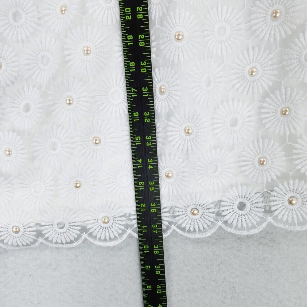 Lilly Pulitzer Dress Womens 12 Resort White Nicci Pinwheel Organza Floral Lace - Picture 10 of 16